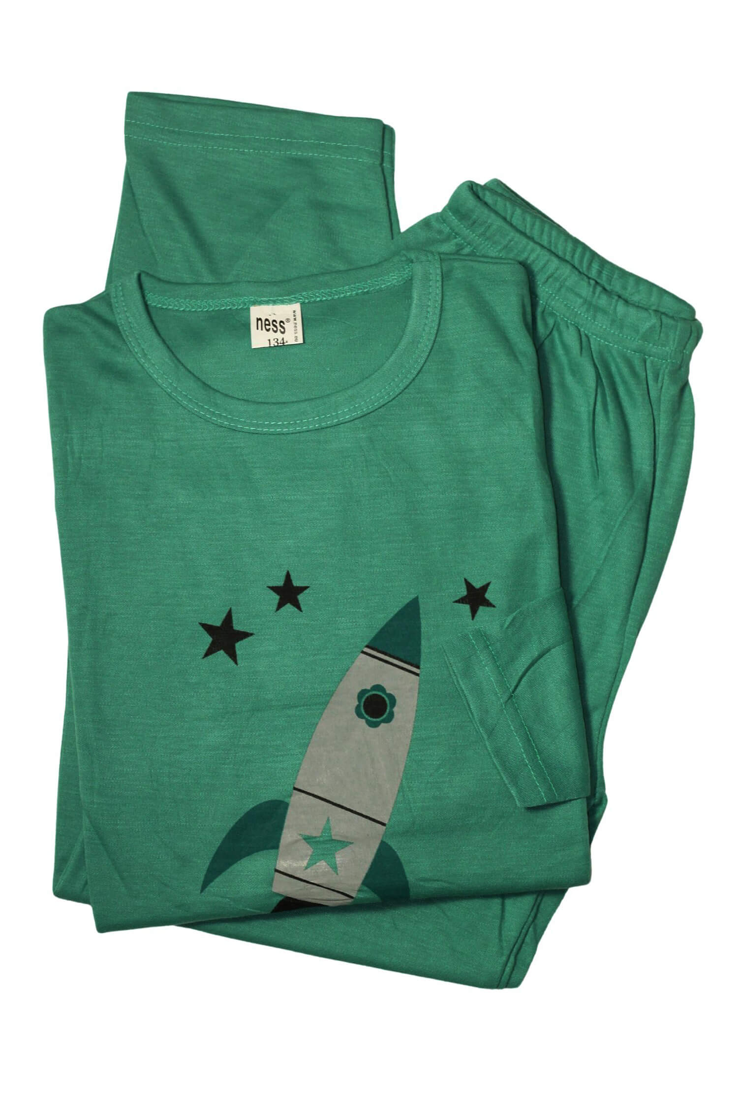 Rocket dětské pyžamo 158 5-6 let tmavě zelená