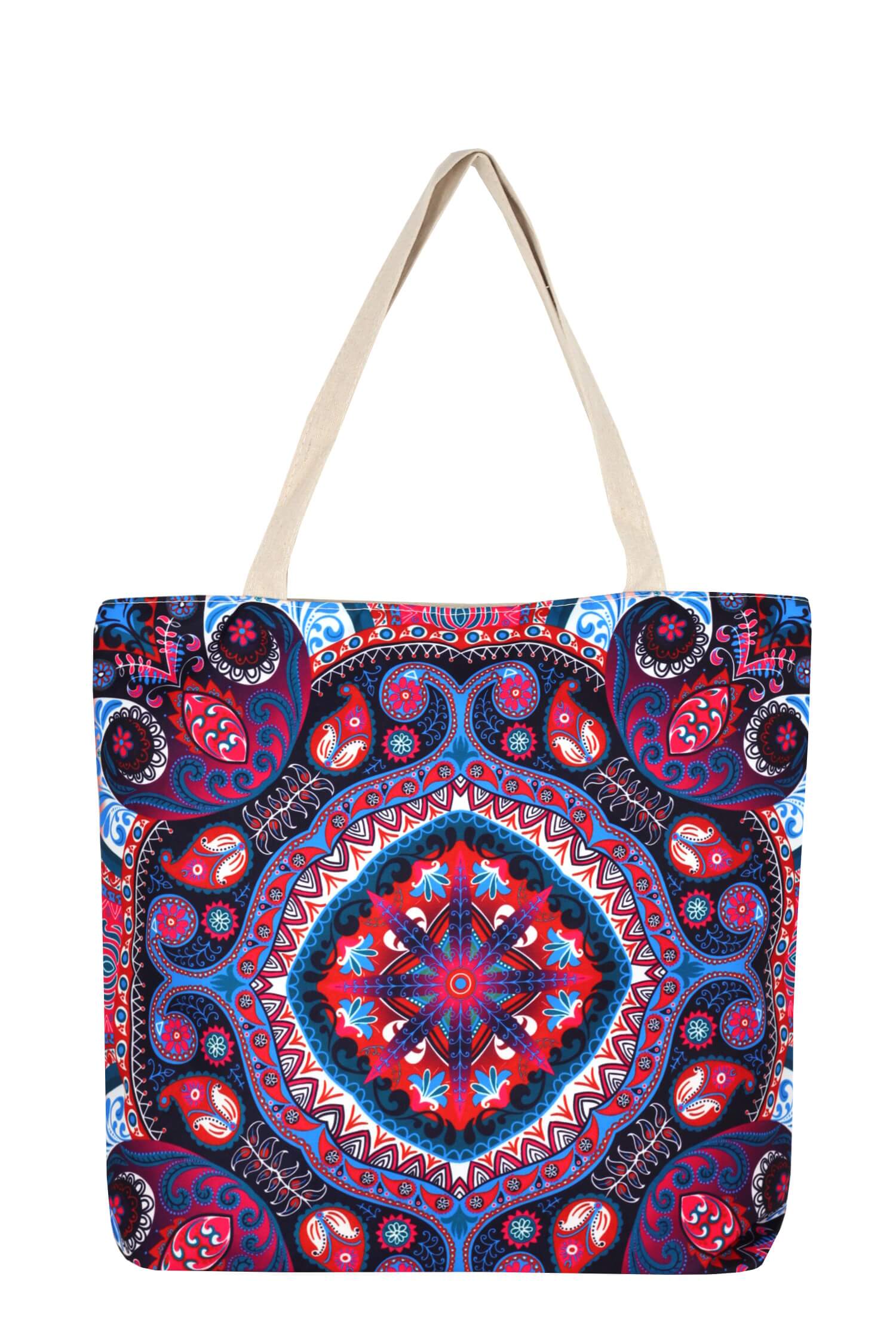Multi Mandala plážová kabelka vícebarevná