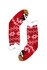 Deer vánoční ponožky termo se sobem dětské CW232 tmavě červená 31-34