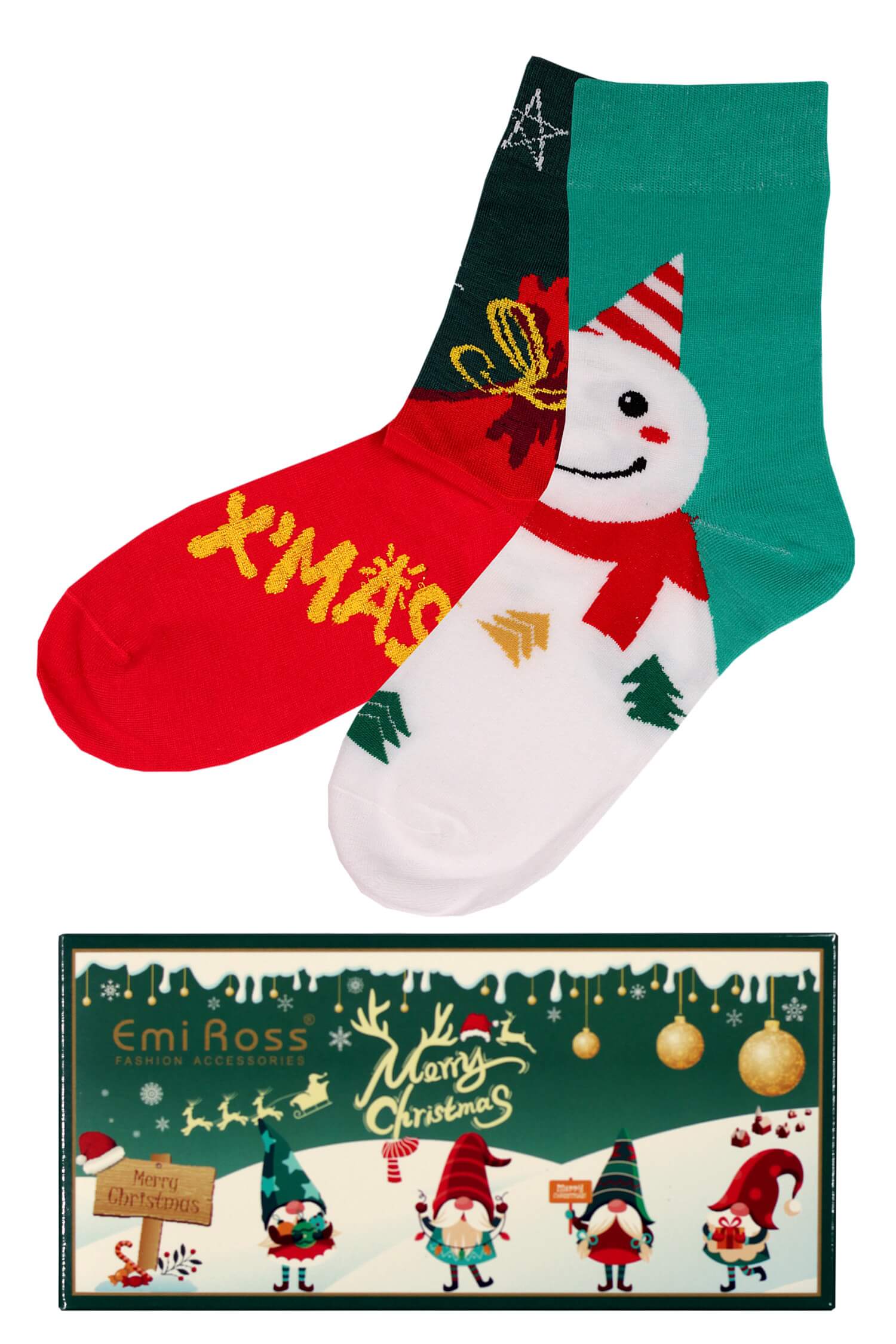 Duo pack I Vánoční ponožky 2983MC 39-42 vícebarevná