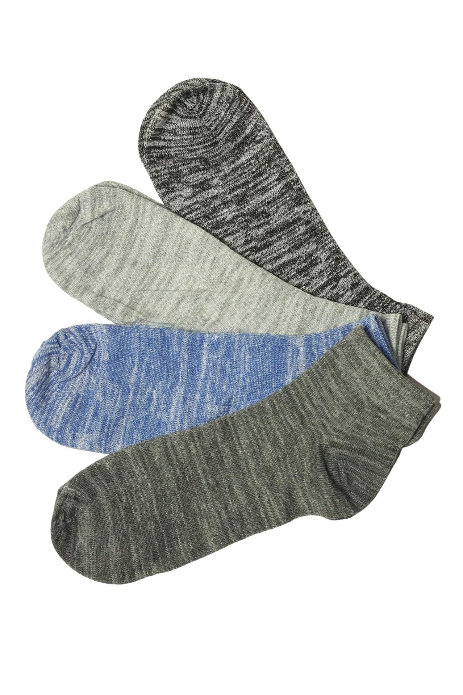 Sport nízké žíhané ponožky levně 3 páry GM428 40-43 vícebarevná