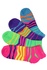 Reflexní kotníčkové ponožky - 3páry vícebarevná 35-38