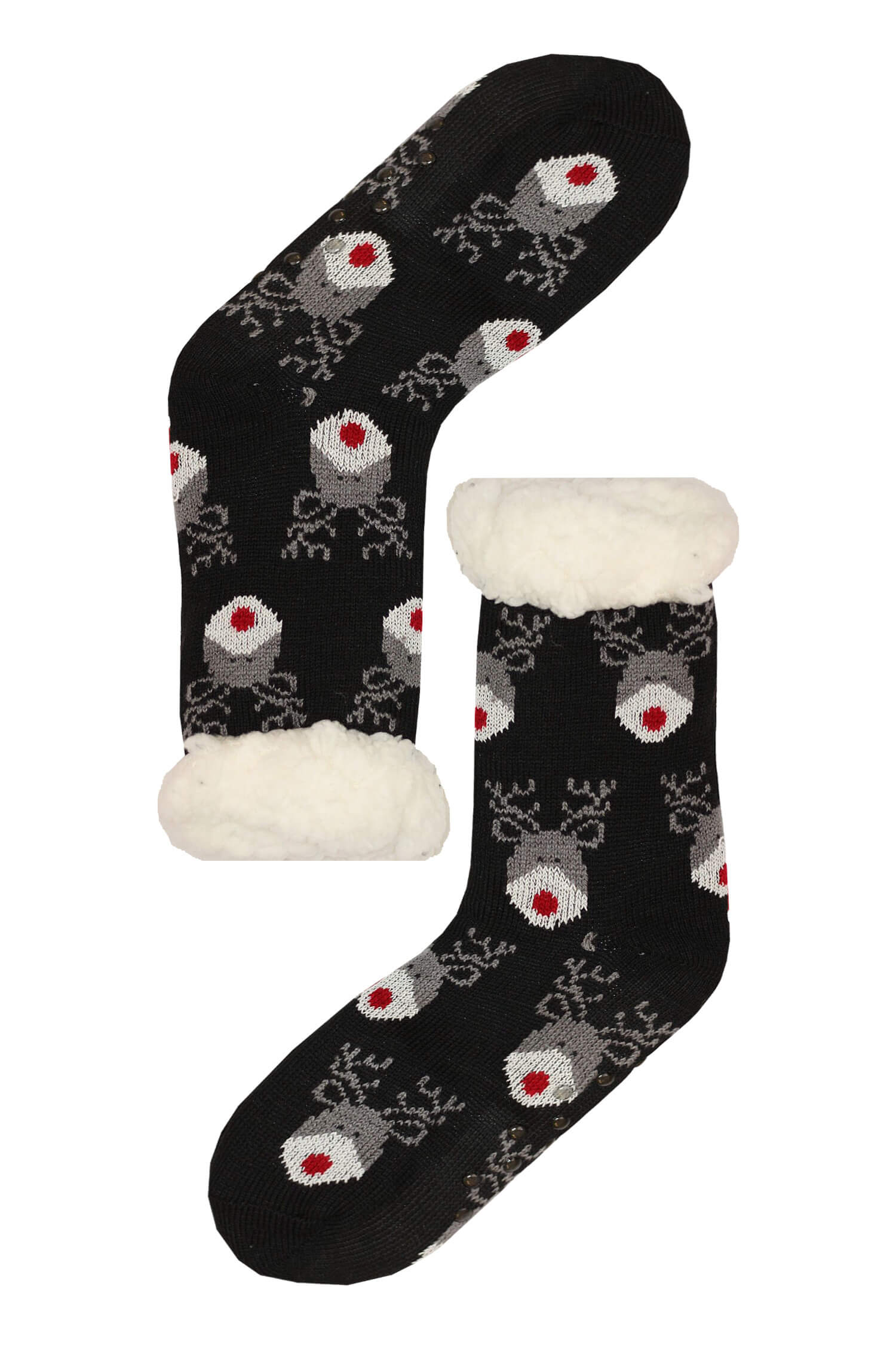 Mounty black hřejivé ponožky beránek WW058 35-38 černá