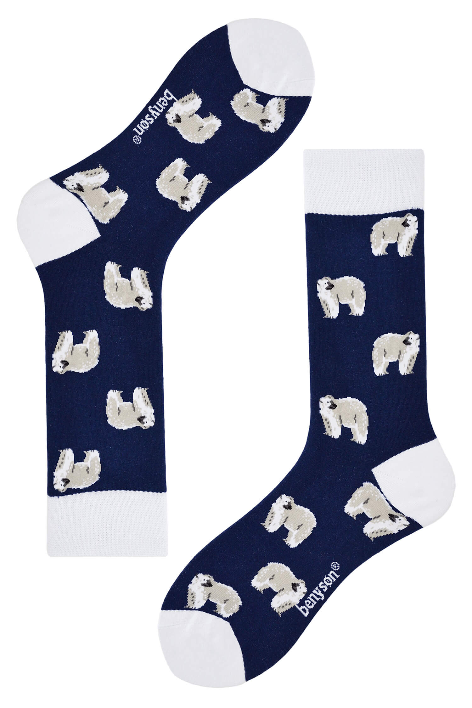 Polar bear veselé ponožky vysoké 042 36-40 tmavě modrá