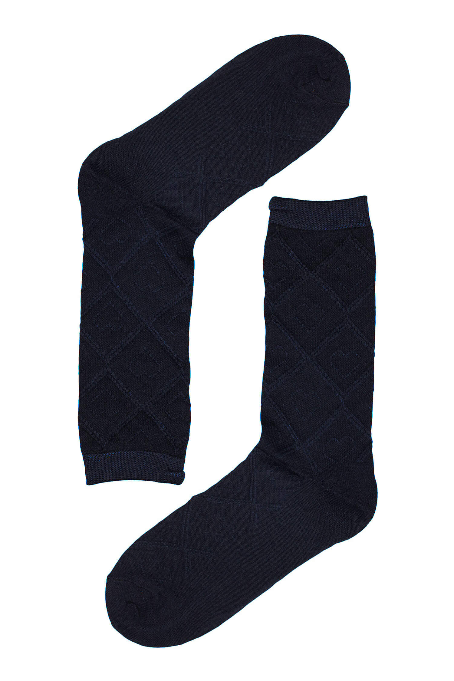 Dámské ponožky se vzorem srdíček SK-236 39-41 tmavě modrá