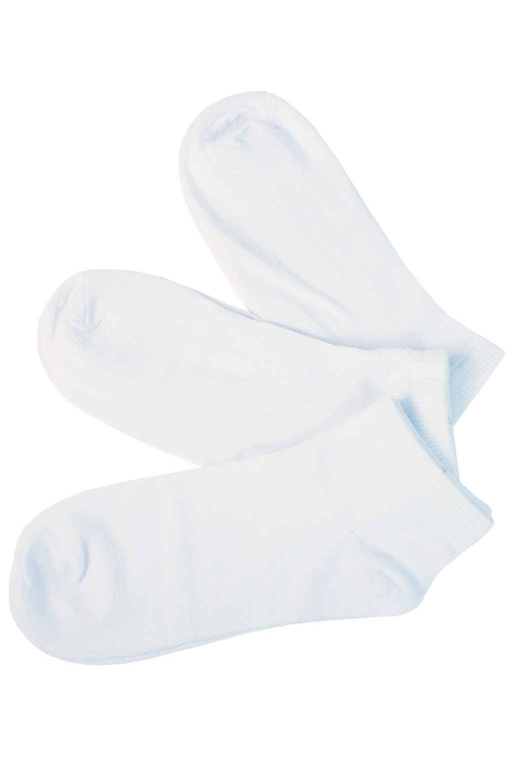 Dámské levné kotníčkové ponožky - 3 páry 39-42 bílá