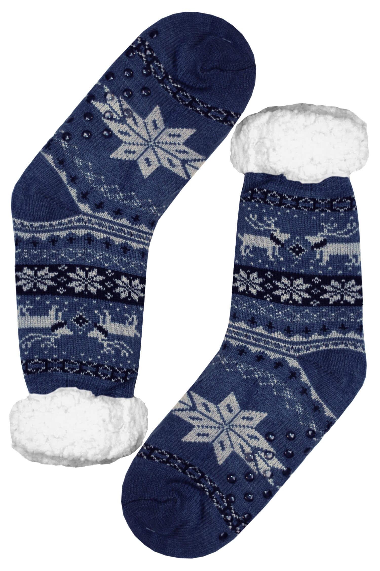 Polaros blue teplé ponožky s beránkem MC 112 39-42 šedomodrá