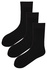 Pánské klasické ponožky bambus S230C - 3 páry černá 40-44