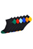 Klasické kotníčkové ponožky univerzální SK-506 - 3 páry vícebarevná 35-38