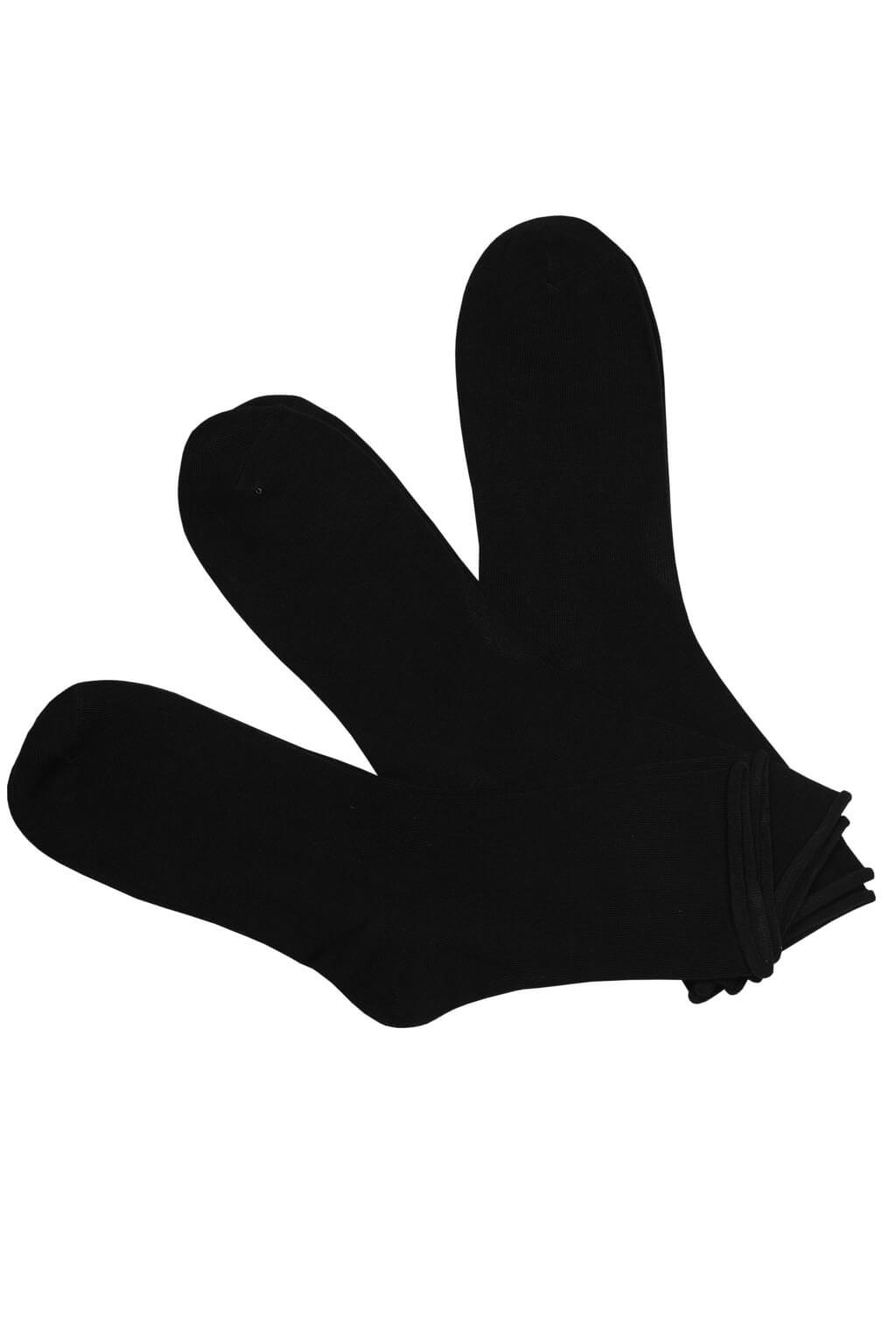 Dámské zdravotní ponožky bavlna LW3010C - 3bal 35-38 černá