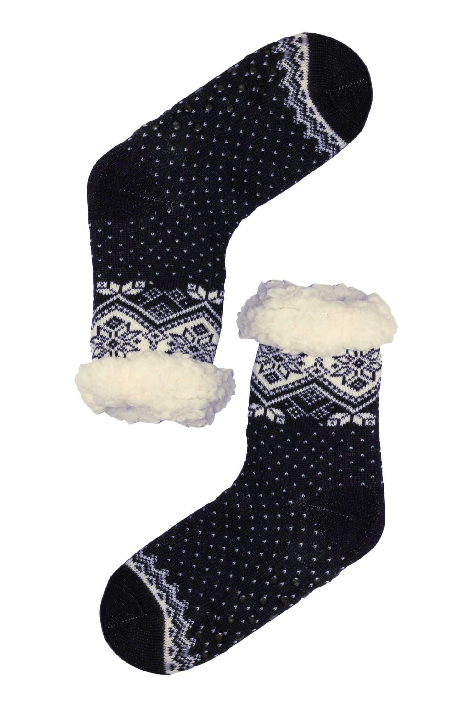 Lamb tmavomodré hřejivé ponožky s beránkem 2138 37-39 tmavě modrá
