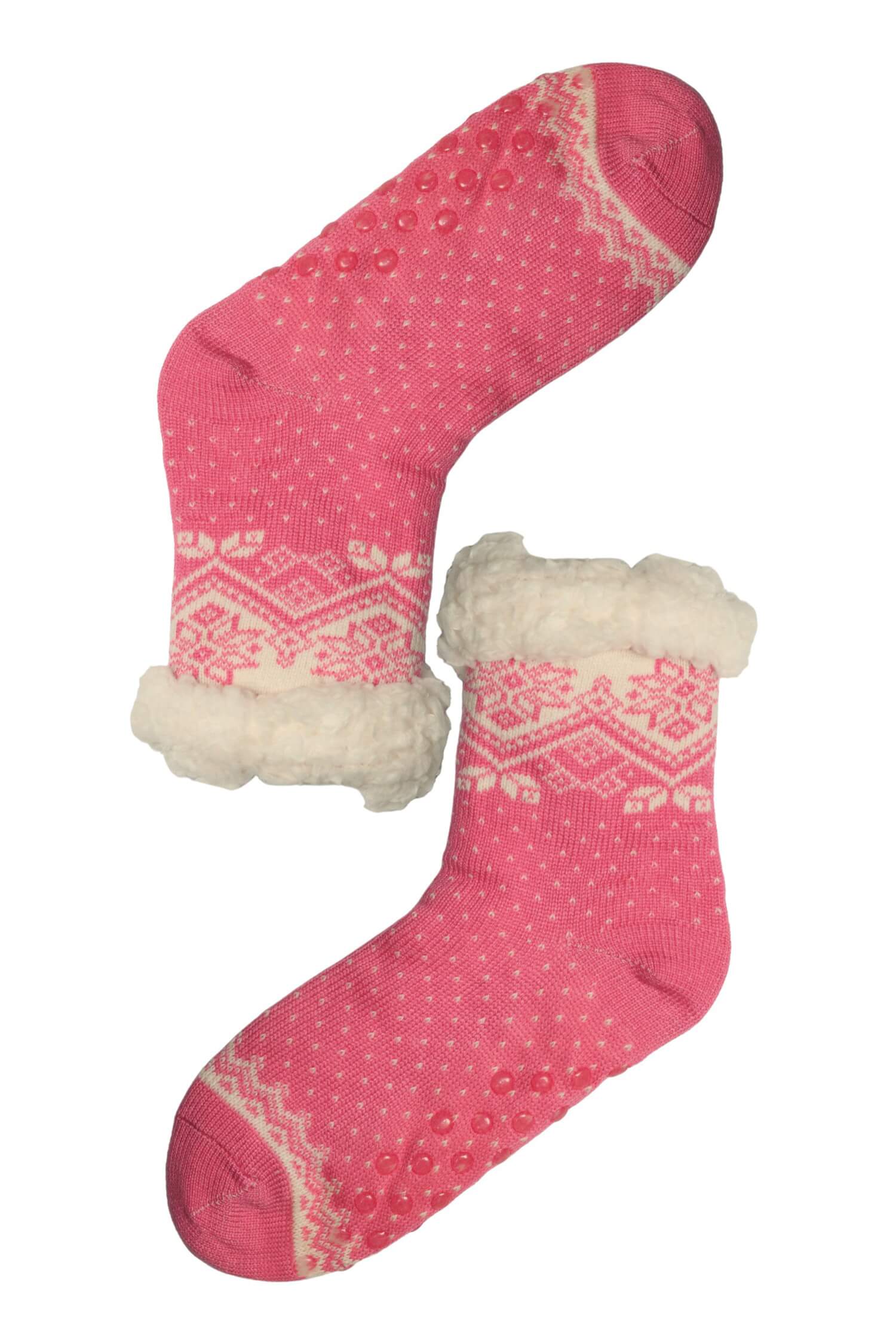 Lamb růžové hřejivé ponožky s beránkem 2138 37-39 růžová