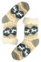 Teplé ponožky s beránkem kávové B01 béžová 39-42