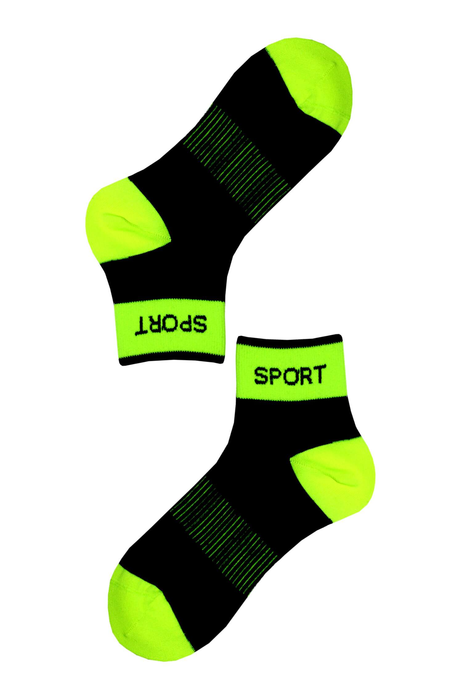 Dámské ponožky sport neon SPT2 35-38 zářivě žlutá