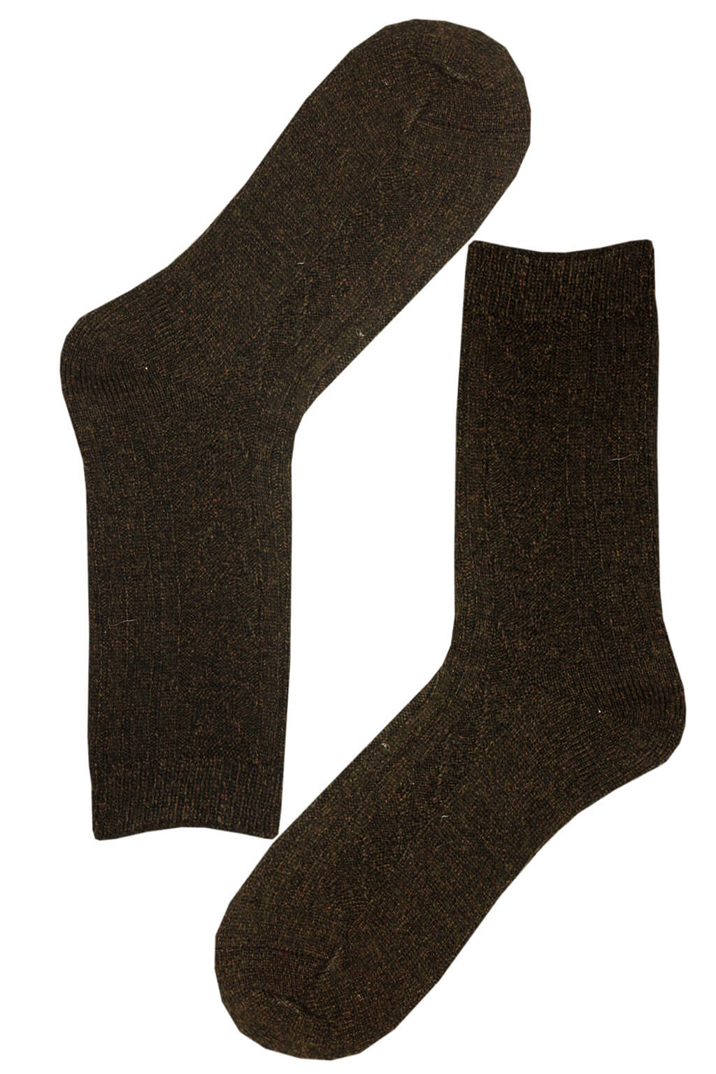 Top kvalitní pánské vlněné ponožky LY307 43-47 tmavě hnědá
