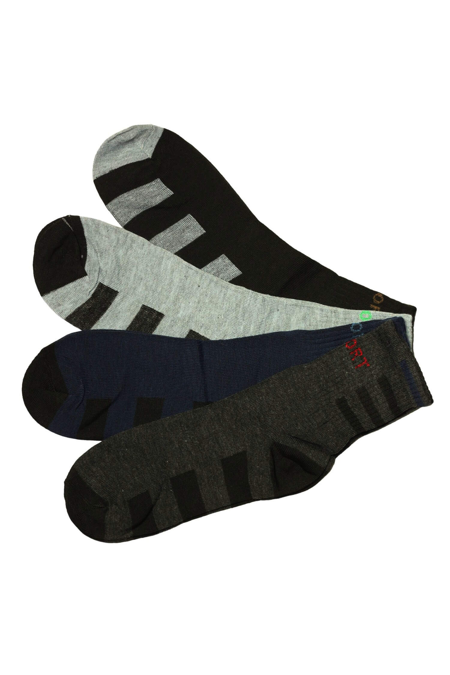 Pánské ponožky bavlna ZM-381 - 3 páry 44-47 vícebarevná