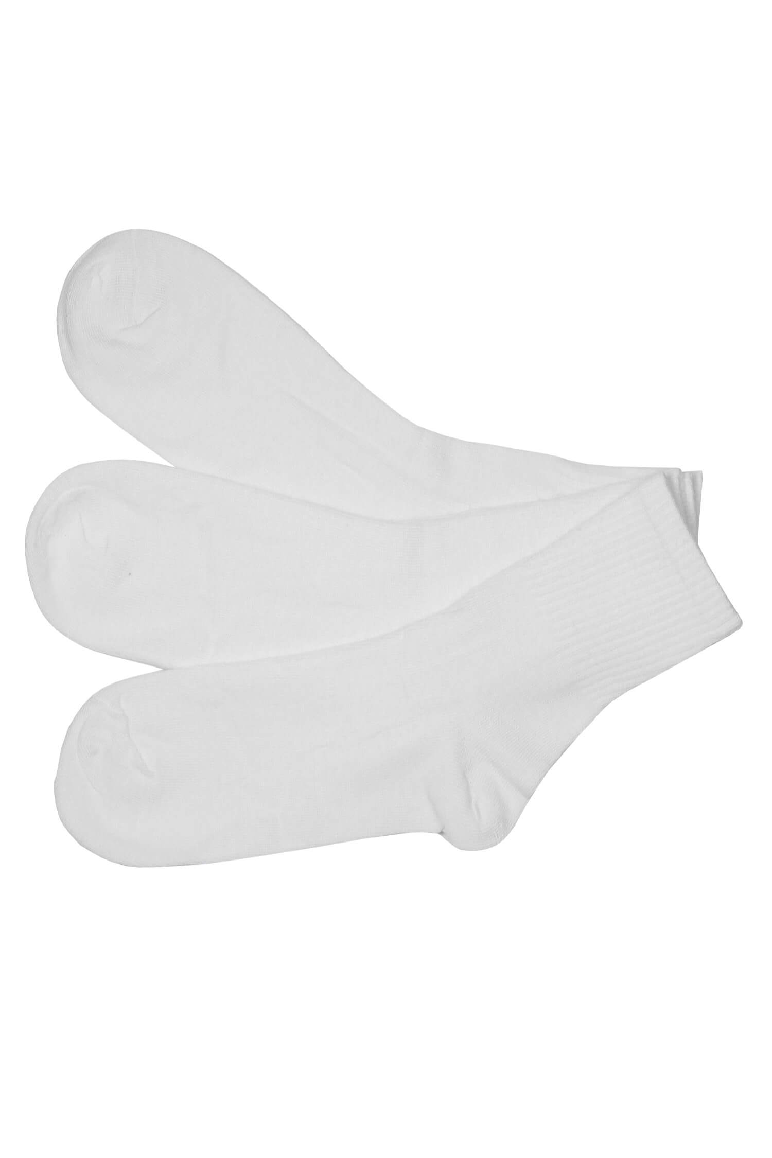 Sportovní bavlněné dámské ponožky ZW401A-3Pack 38-42 bílá