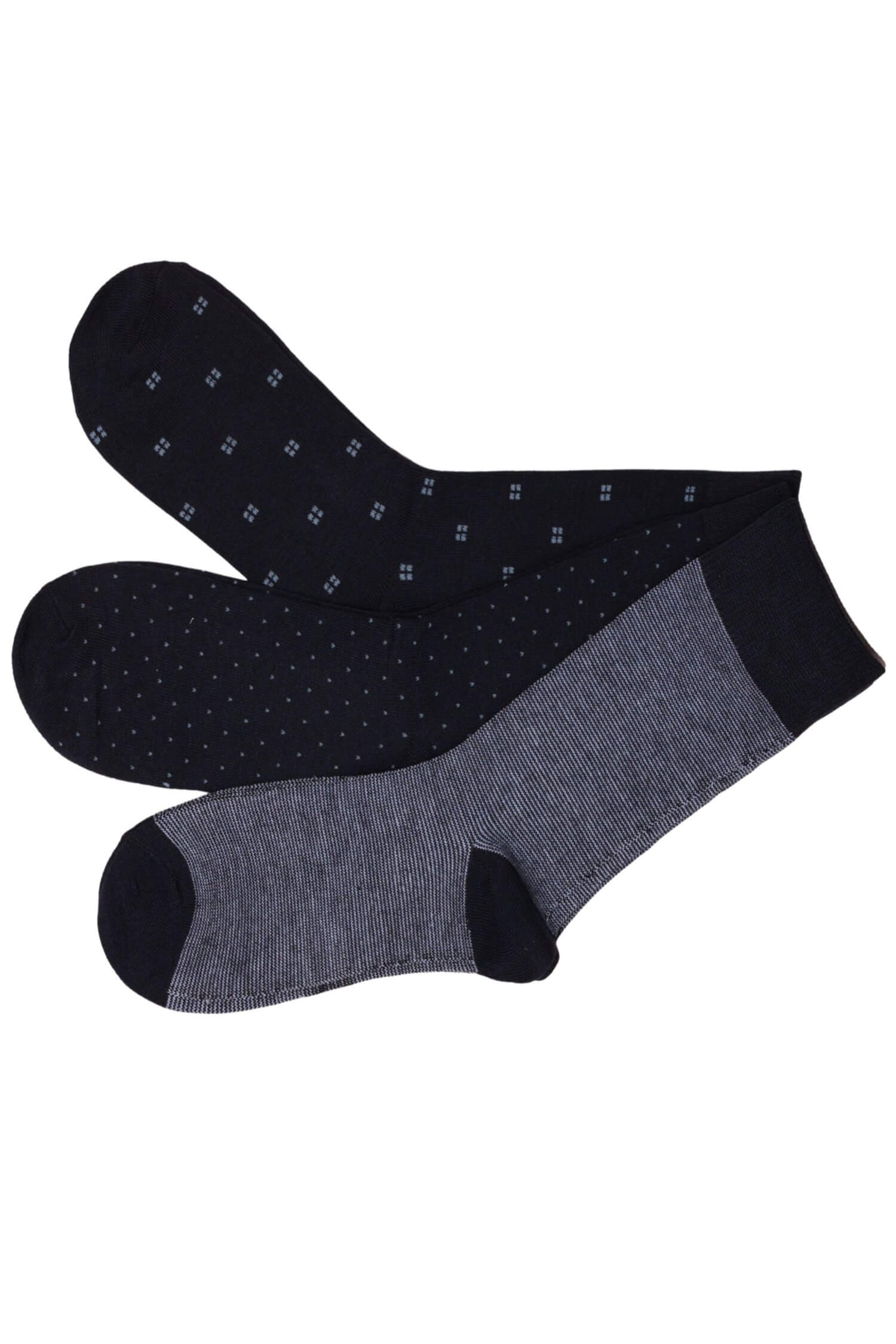 Pánské vysoké ponožky bavlna - 3 páry 39-42 vícebarevná