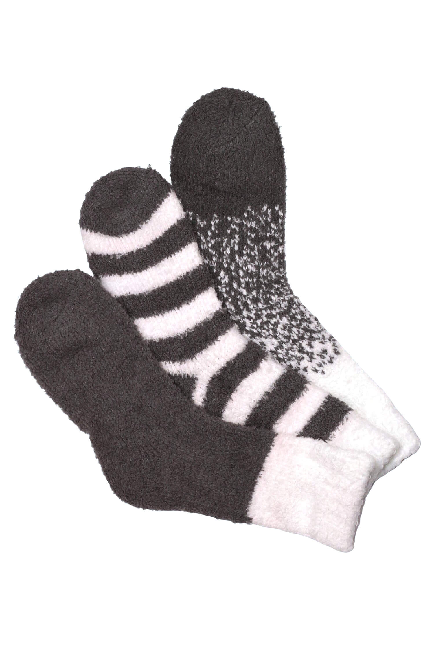 Emi Grey dámské žinylkové ponožky H5101B 35-38 šedá