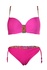 Donna - zářivé plavky s korálky S945 zářivě růžová L