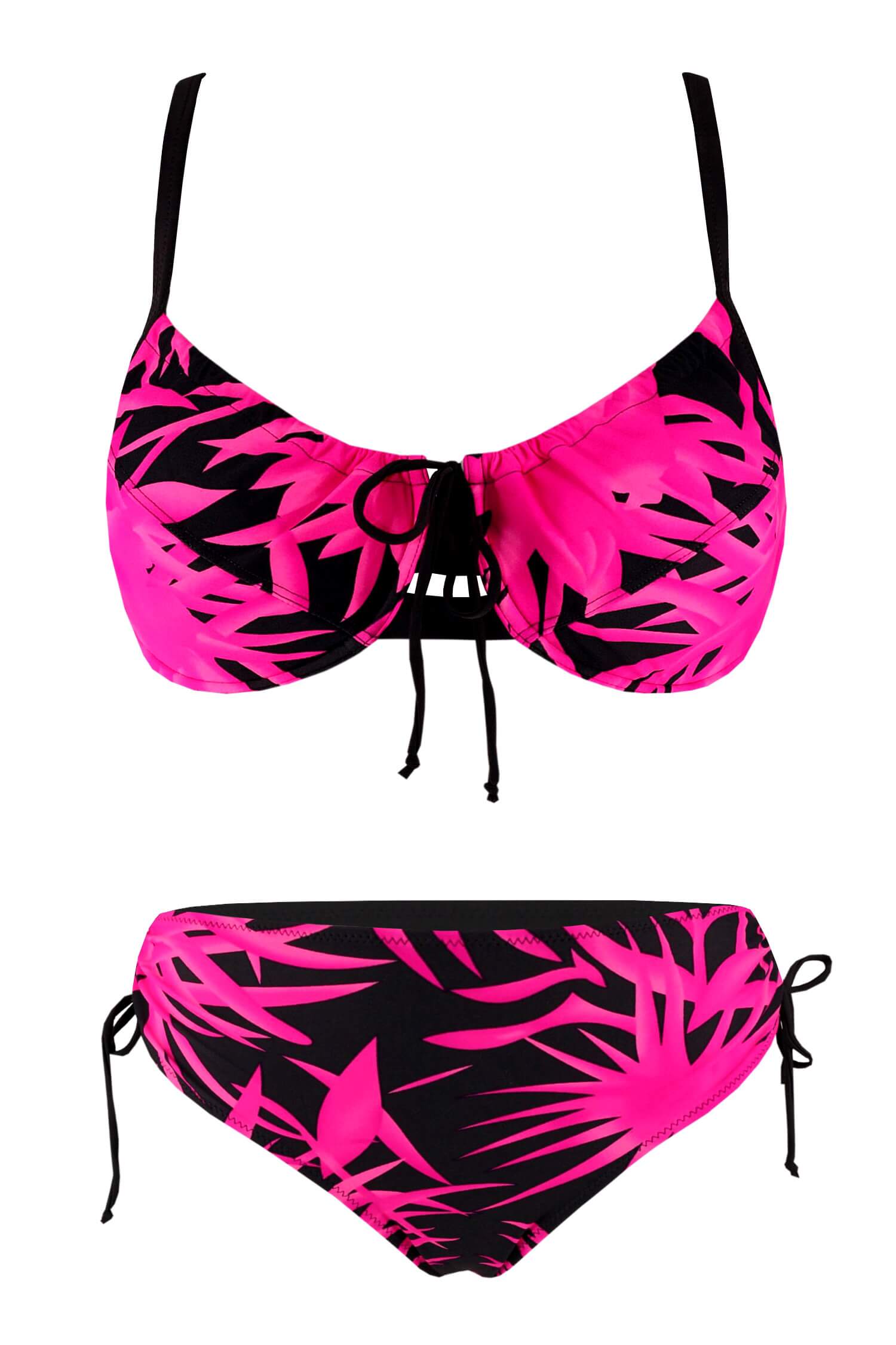 Espada Pink dvoudílné plavky bez výztuže P348 4XL růžová