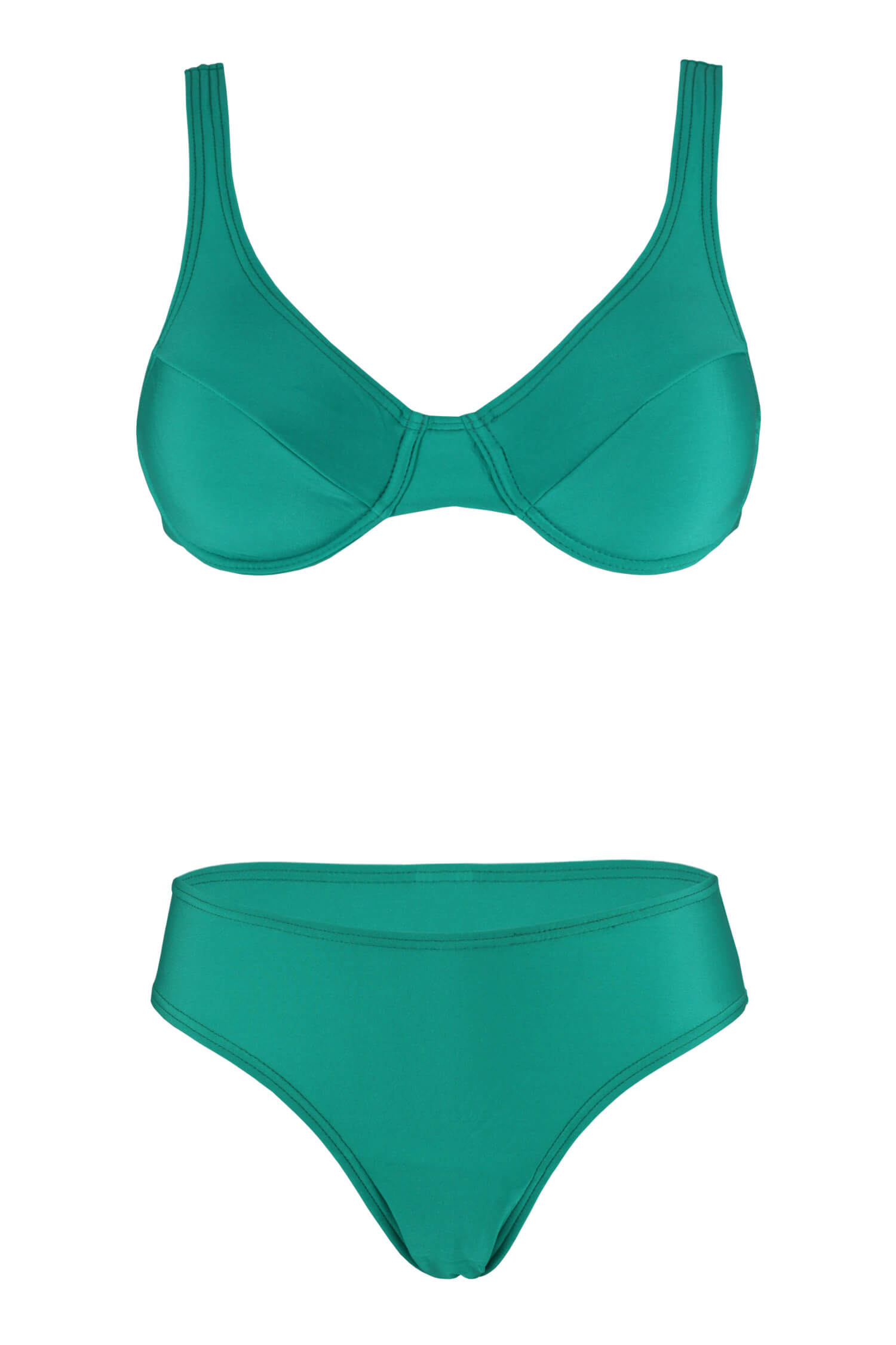 Minty dámské dvoudílné plavky nevyztužené XXL zelená