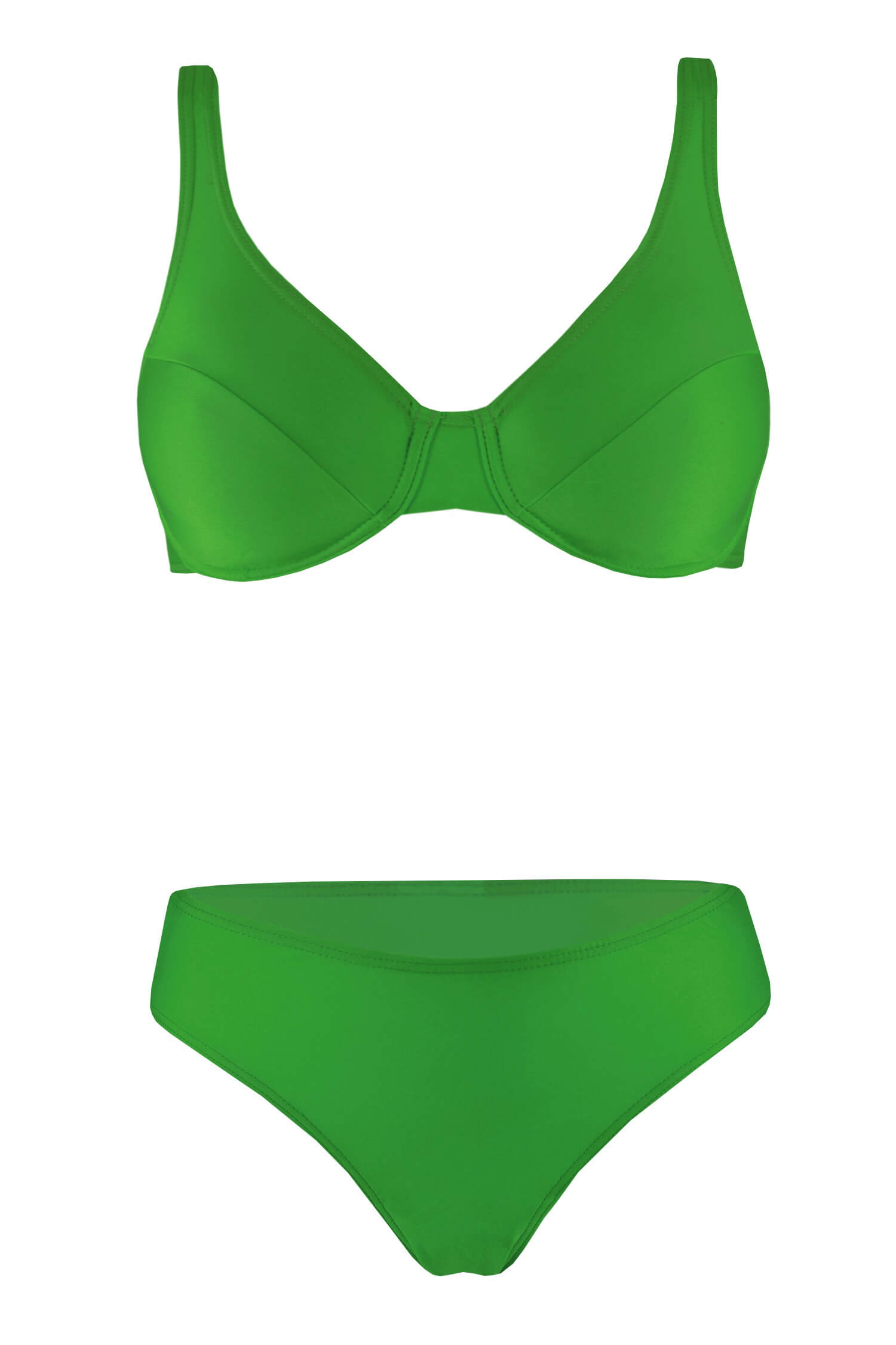 Claudy dámské nevyztužené plavky L zelená