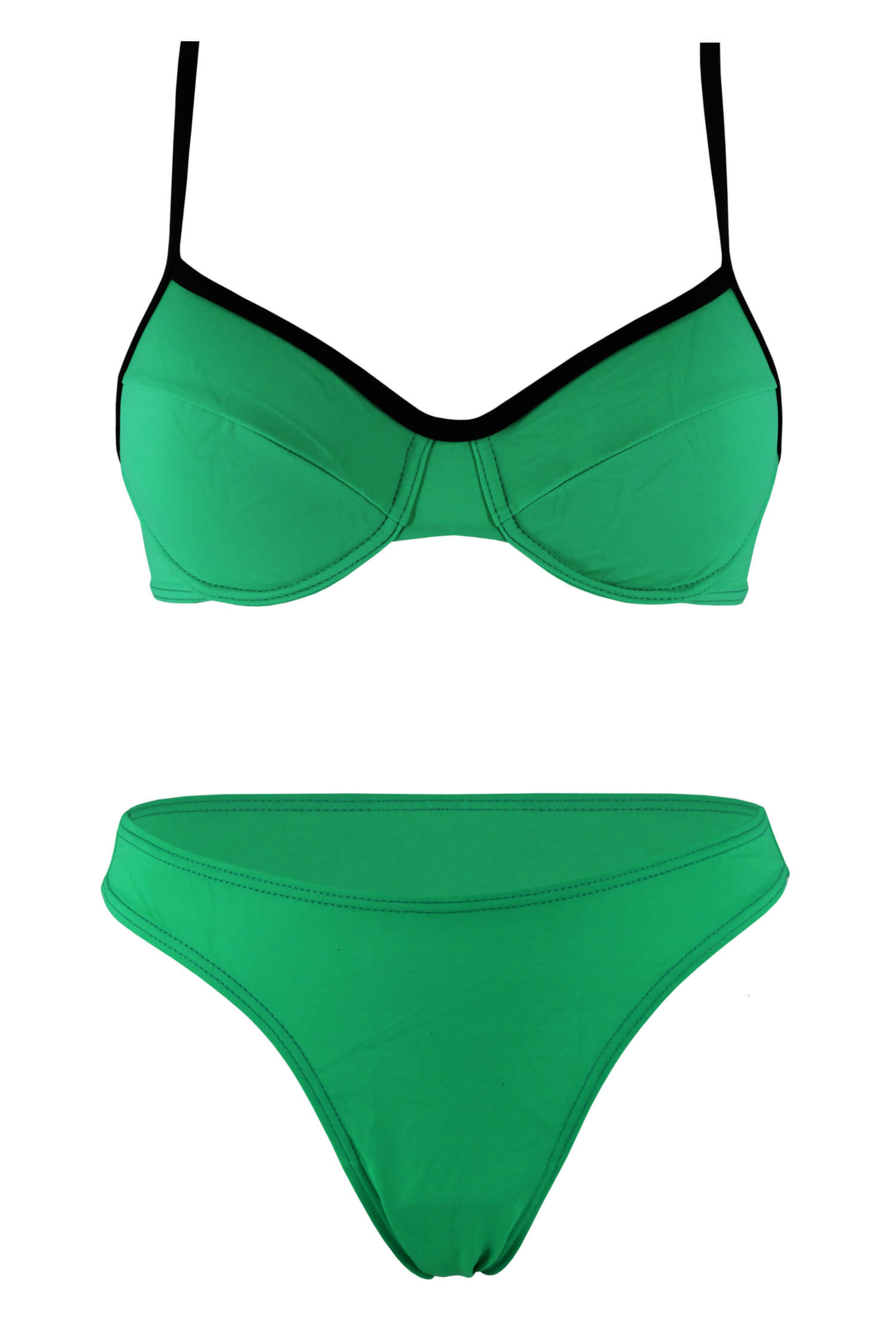 Liduš dámské dvoudílné plavky bez výztuže M zelená