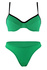 Liduš dámské dvoudílné plavky bez výztuže zelená M