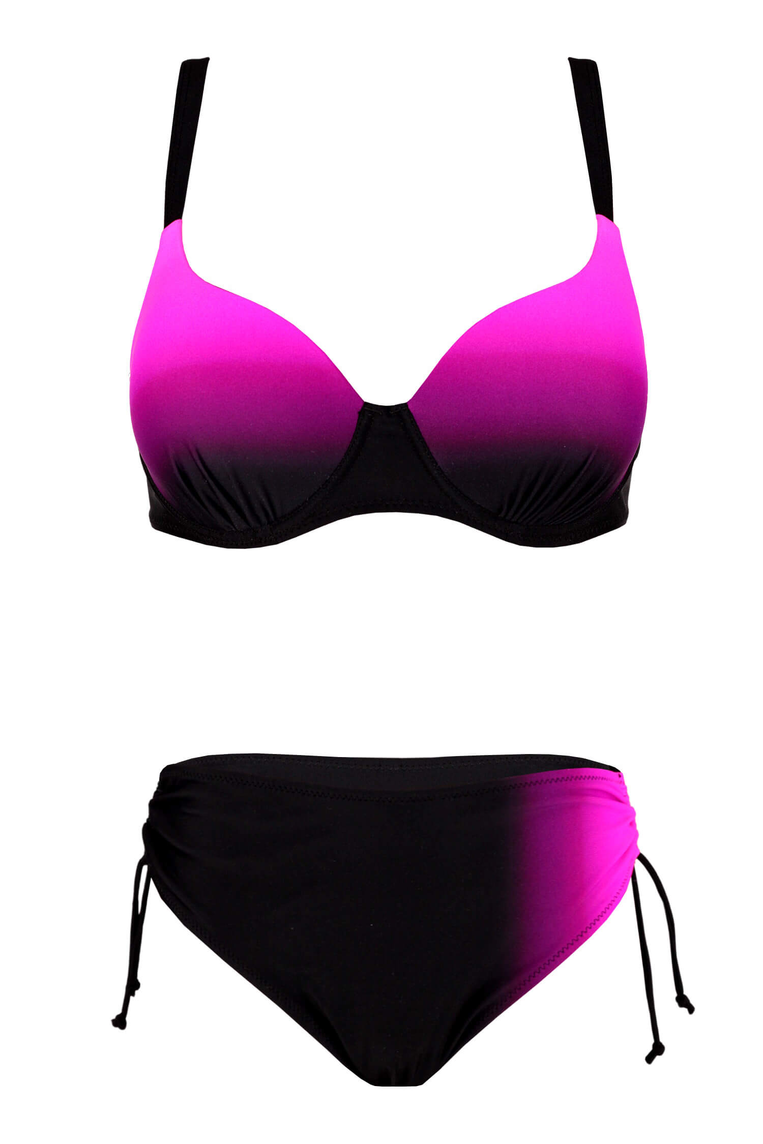 Adriena dámské dvoudílné plavky s výztuží S1163 XXL růžová