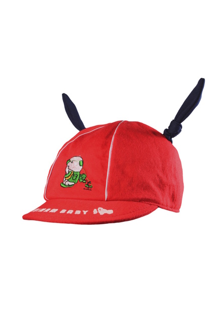 Ušáček dětský klobouček červená velikost: 6-9 měs