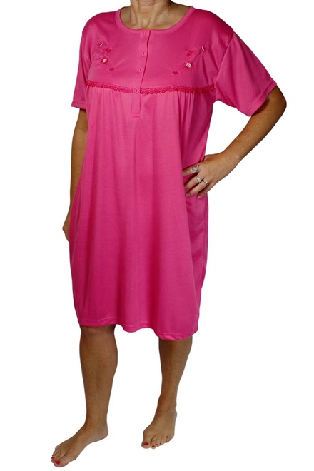Jeronima dámská noční košile s výšivkou fialová velikost: 3XL