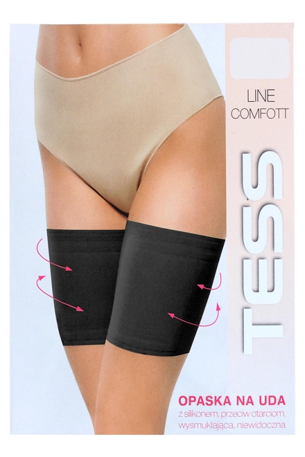 Tess samodržící ochranné pásky na stehna hladké černá velikost: XXL