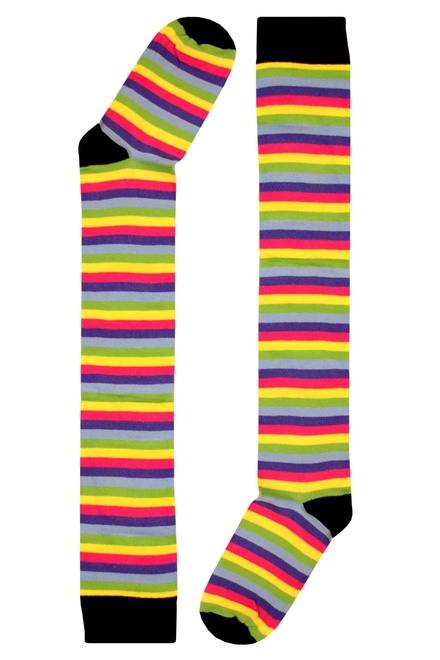 Stripes pruhované podkolenky - nadkolenky vícebarevná velikost: 36-40