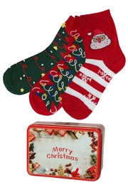 Merry Christmas ponožky v dárkovém balení - 3 páry