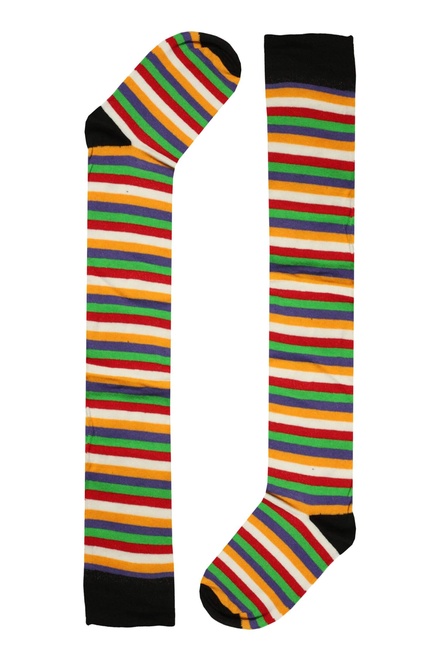 Stripes pruhované podkolenky - nadkolenky veselé vícebarevná velikost: 36-40