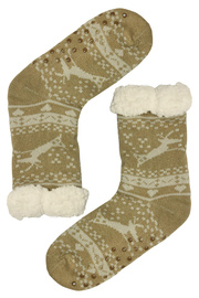 Capelli khaki chlupaté zimní ponožky B01