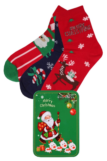 Trio pack III Vánoční ponožky 19852MC vícebarevná velikost: 39-42