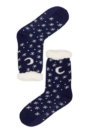 Mounty blue hřejivé ponožky beránek WW058