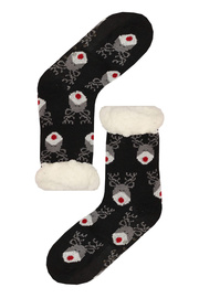 Mounty black hřejivé ponožky beránek WW058