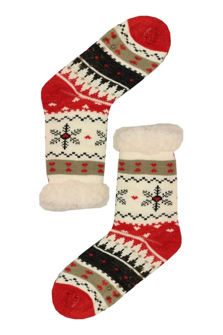 Mounty red hřejivé ponožky beránek WW058 smetanová velikost: 35-38