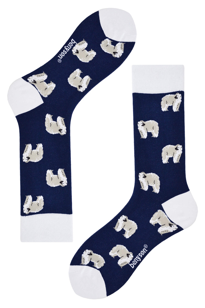 Polar bear veselé ponožky vysoké 042