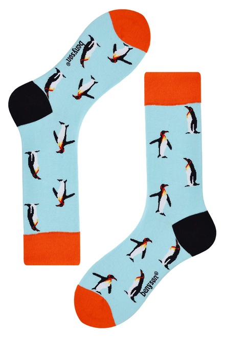 Penguin veselé ponožky unisex vysoké 043