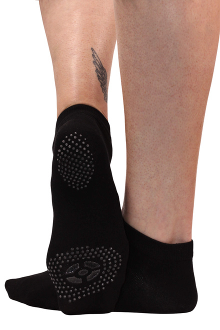 Jóga protiskluzové ponožky bambus - 3bal černá velikost: 40-43