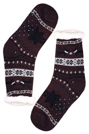 Polaros brown teplé ponožky s beránkem MC 112