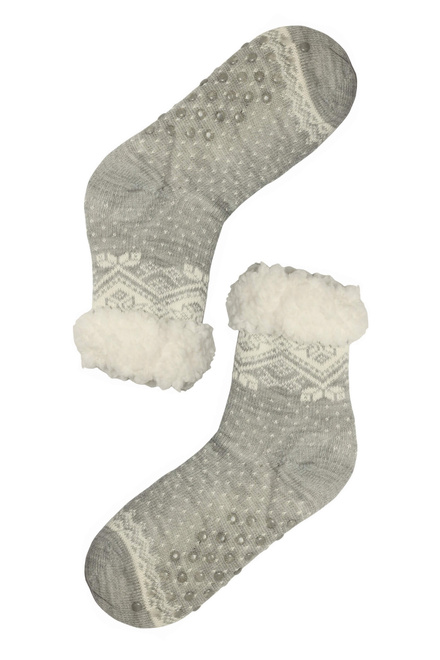 Lamb Grey hřejivé ponožky s beránkem 2138