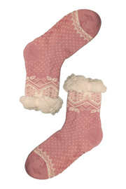Lamb starorůžové hřejivé ponožky s beránkem 2138
