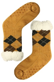 Teplé zimní ponožky karamelové B01