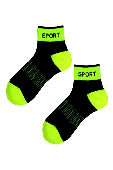 Dámské ponožky sport neon SPT2 zářivě žlutá velikost: 35-38
