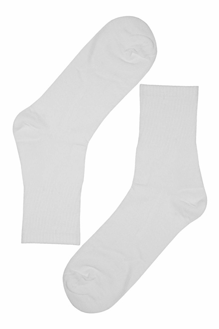 Sportovní bavlněné dámské ponožky ZW401A-3Pack bílá velikost: 38-42